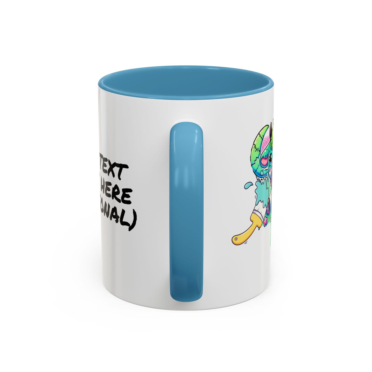 Kawaii Pastel Goth DDLG Gift Mug - Cow & Bat Paintbrush - Personalized