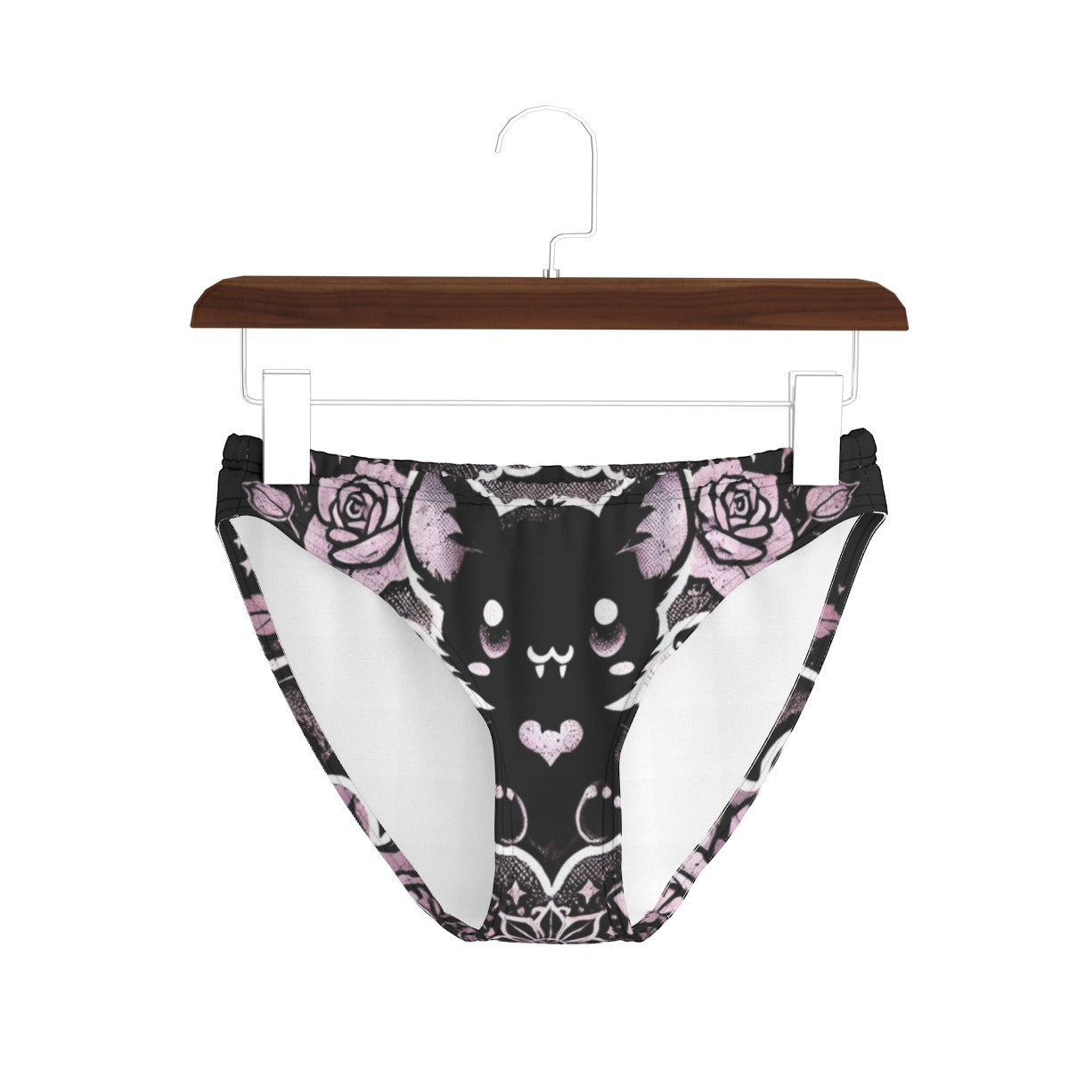 Black Rose Baby Bat Adult Underwear - Cartoon Underwear For Adults