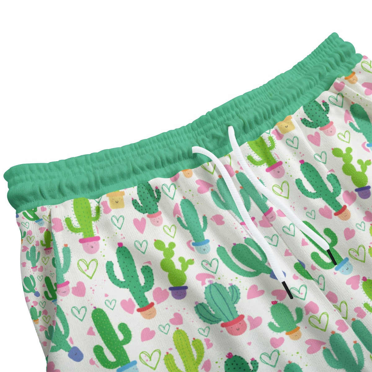 Cute Cactus Print Fleece Pants