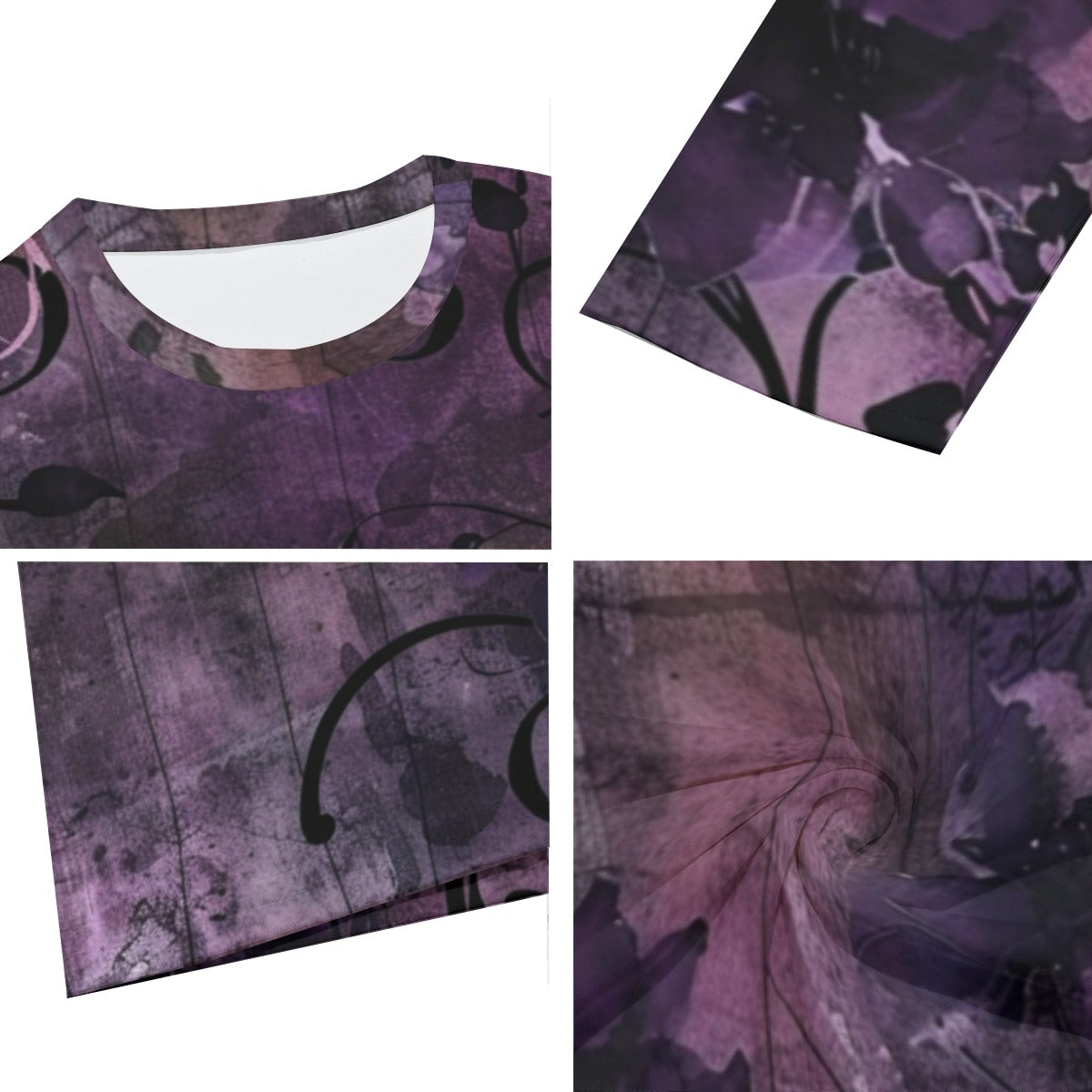 Grunge Vintage Wash Purple Long Sleeve T-Shirt
