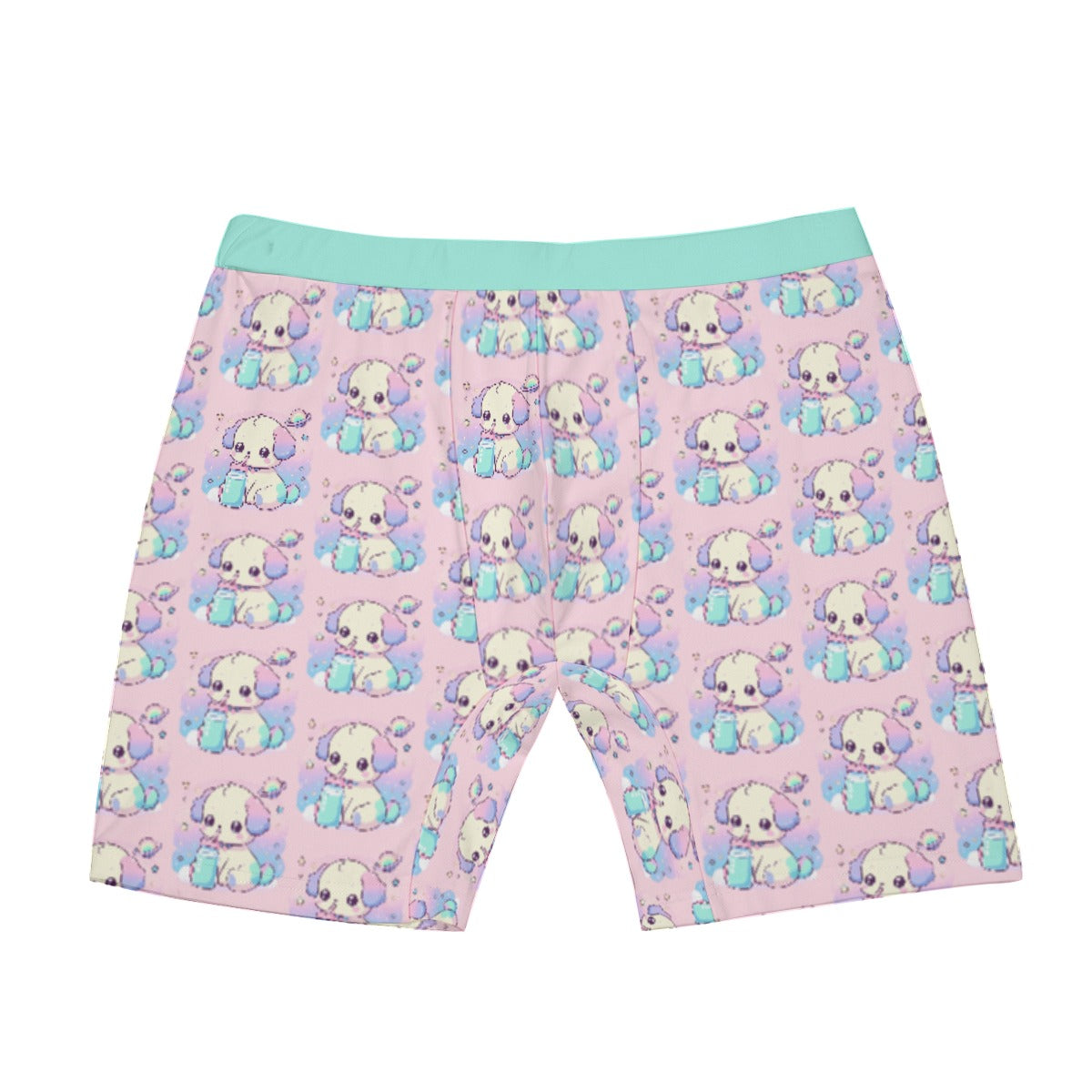 Cartoon Long Boxer Briefs For Adult - Puppy w/ Milk Bottle
