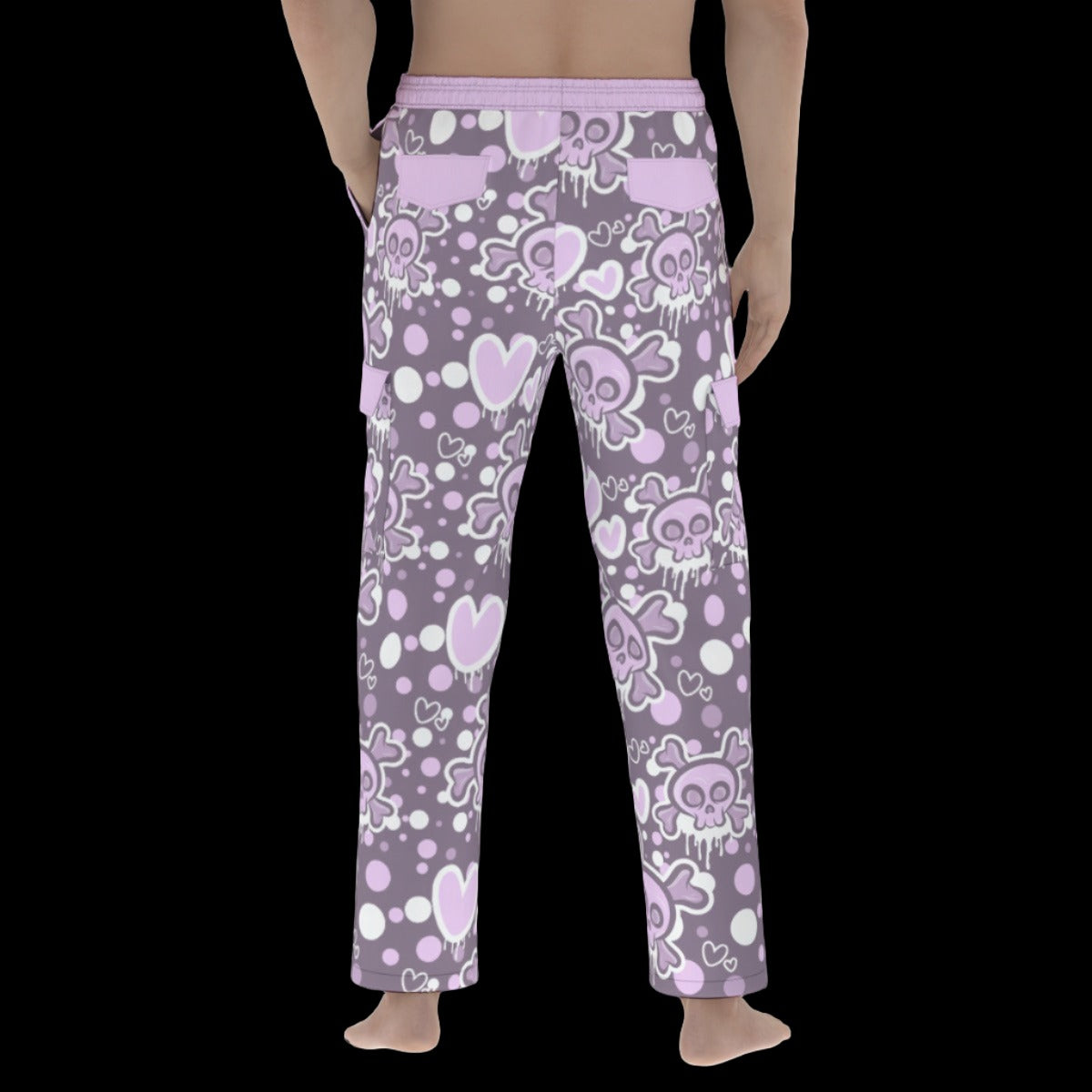 Kawaii Purple Pastel Goth Cargo Pants