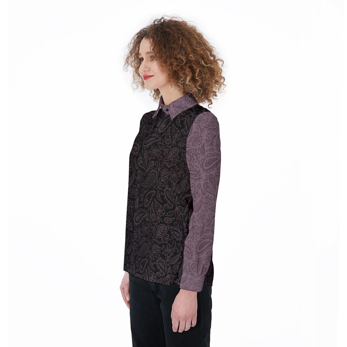 Paisley Women's Elastic-Back Shirt - Alternative Fashion Blouse