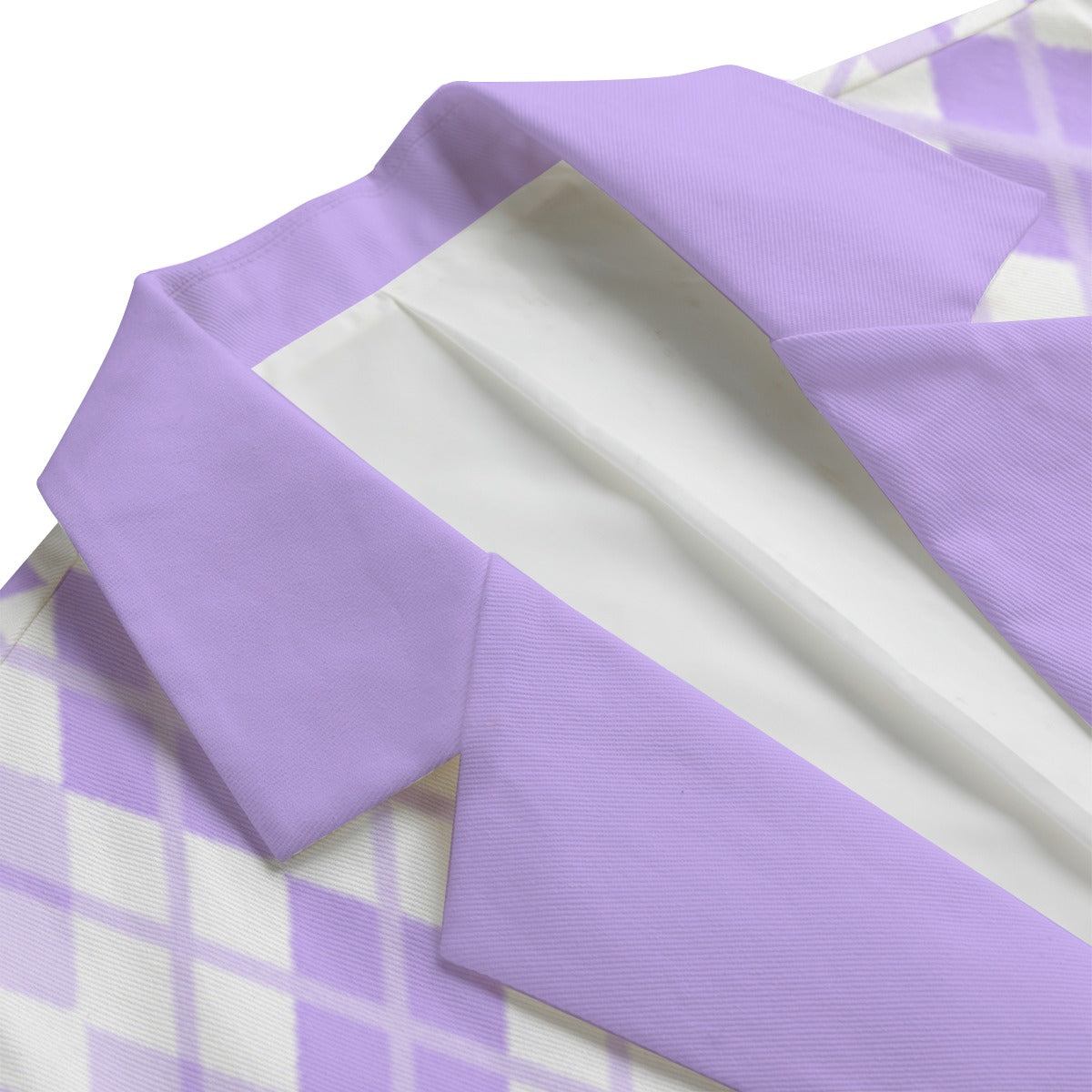 Purple Pastel Blazer - Diamond Plaid