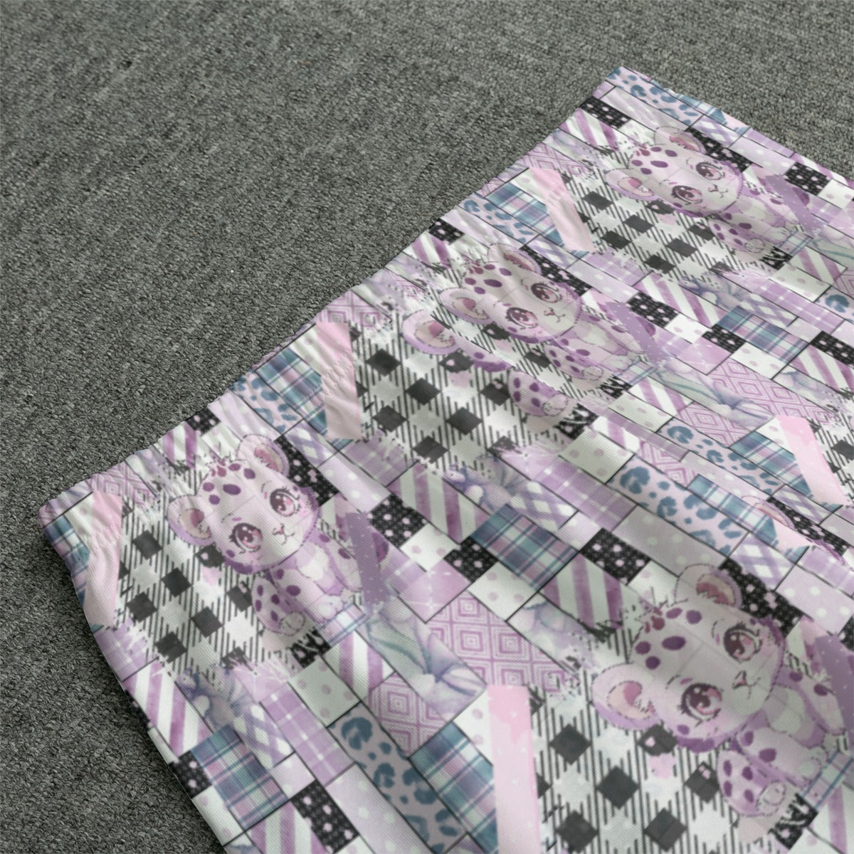 Purple Leopard Patchwork Pajamas Set