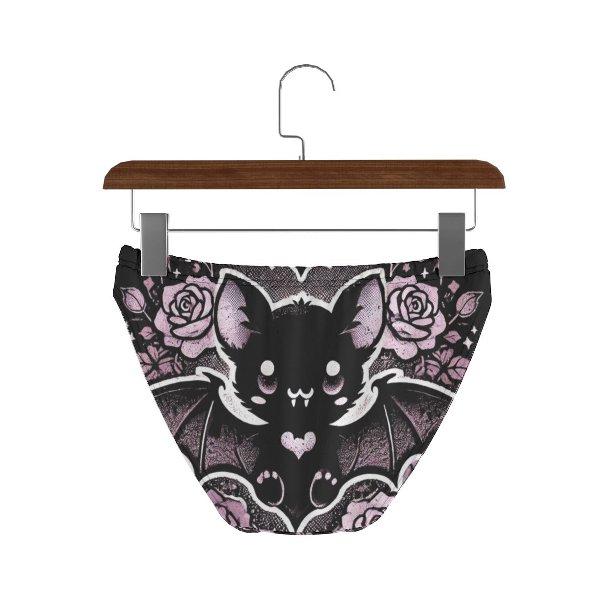 Black Rose Baby Bat Adult Underwear - Cartoon Underwear For Adults