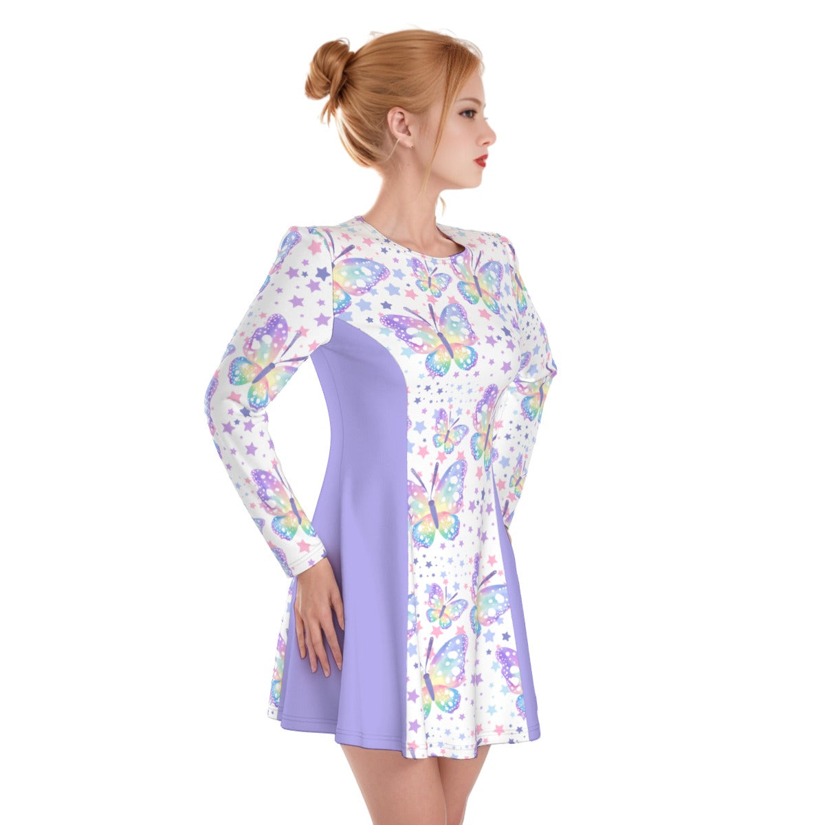 Pastel Butterfly Dress - Purple