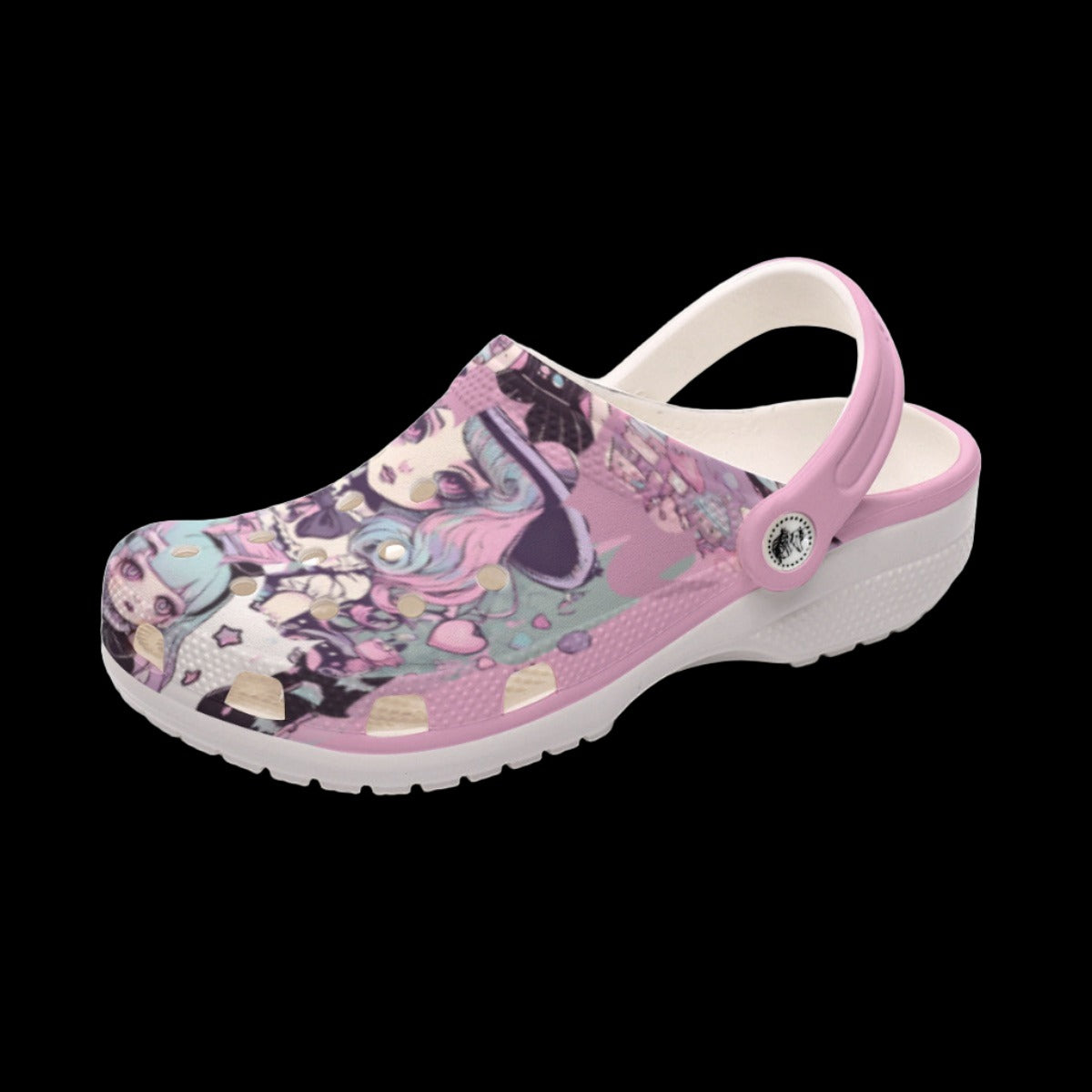 Pastel Goth Anime Girl Classic Clogs