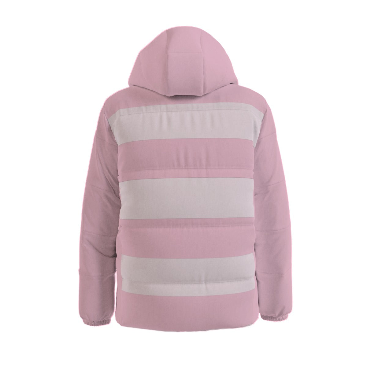 Pink Down Jacket - Unisex - Striped