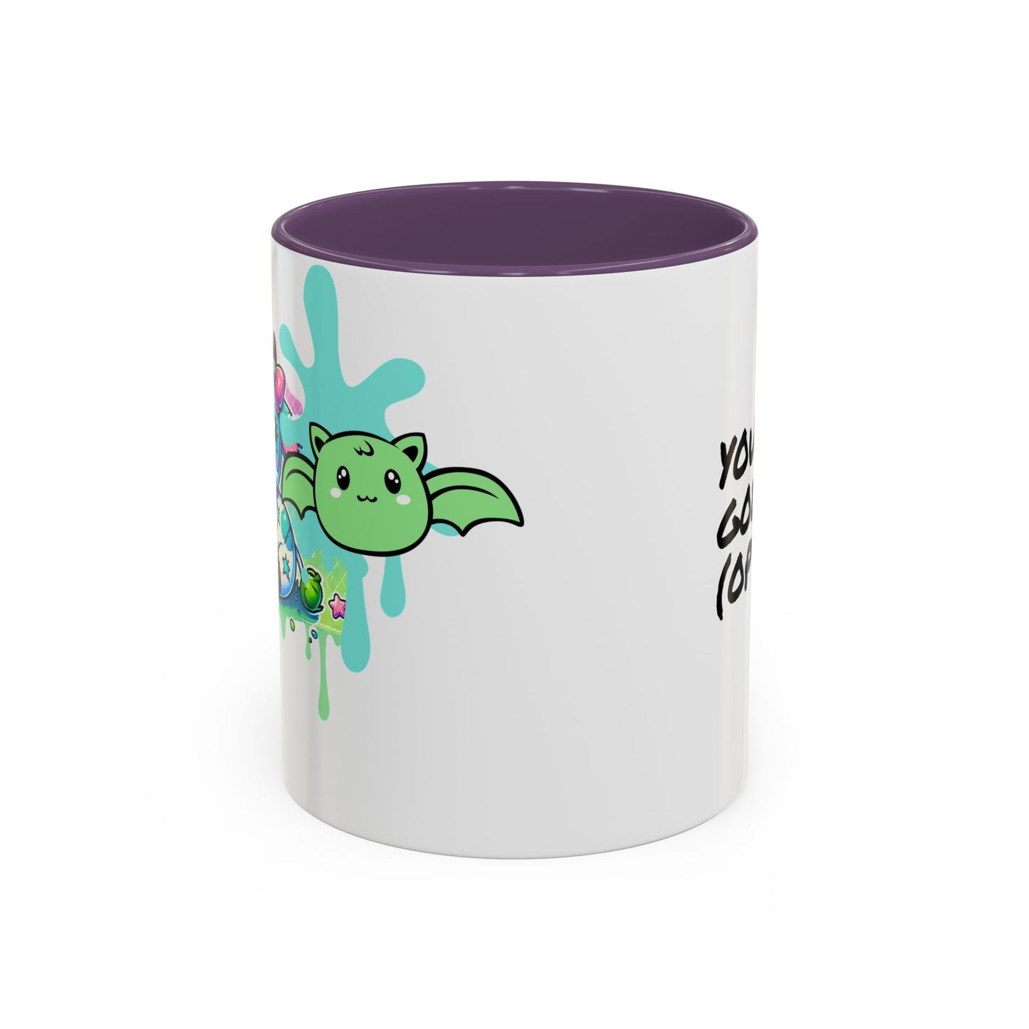 Kawaii Pastel Goth DDLG Gift Mug - Cow & Bat Paintbrush - Personalized