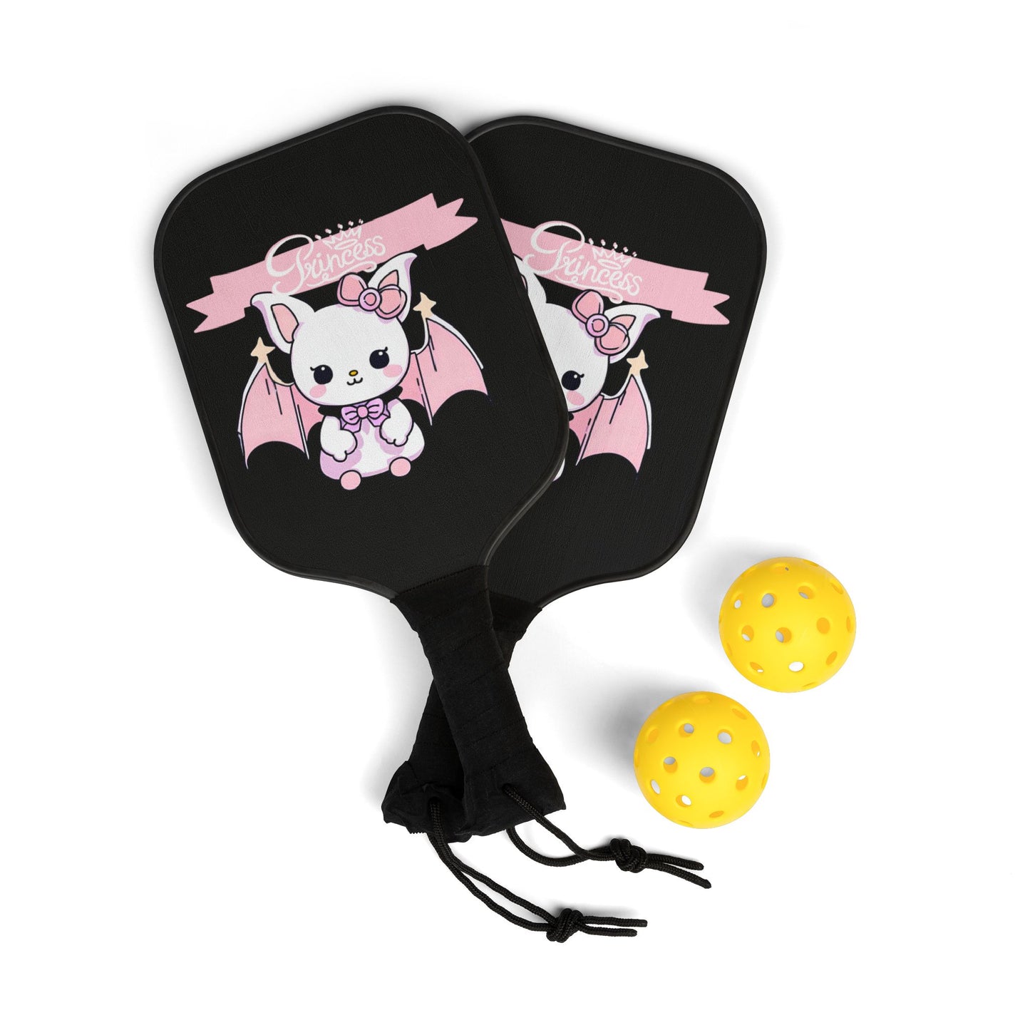 Kawaii Bat Princess Pickleball Paddle Kit - 7.5’’ × 15.5’’ - Accessories