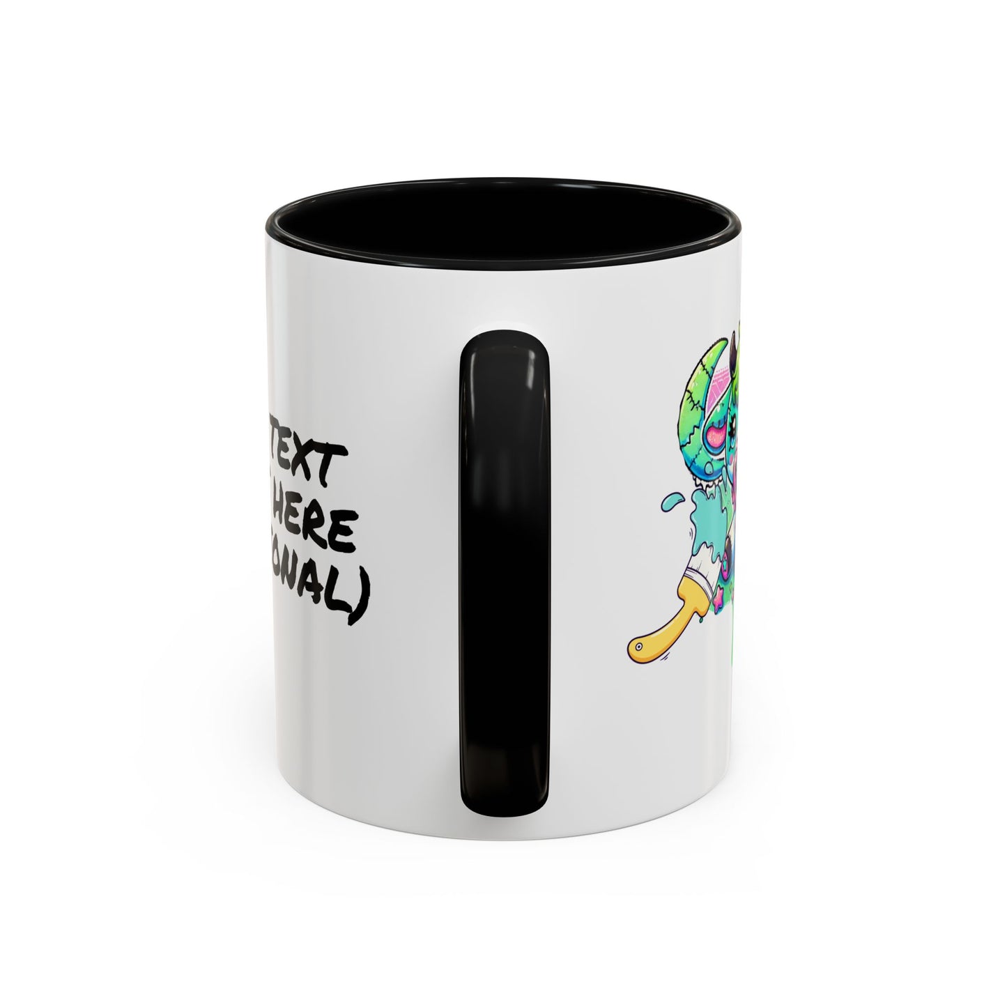 Kawaii Pastel Goth DDLG Gift Mug - Cow & Bat Paintbrush - Personalized