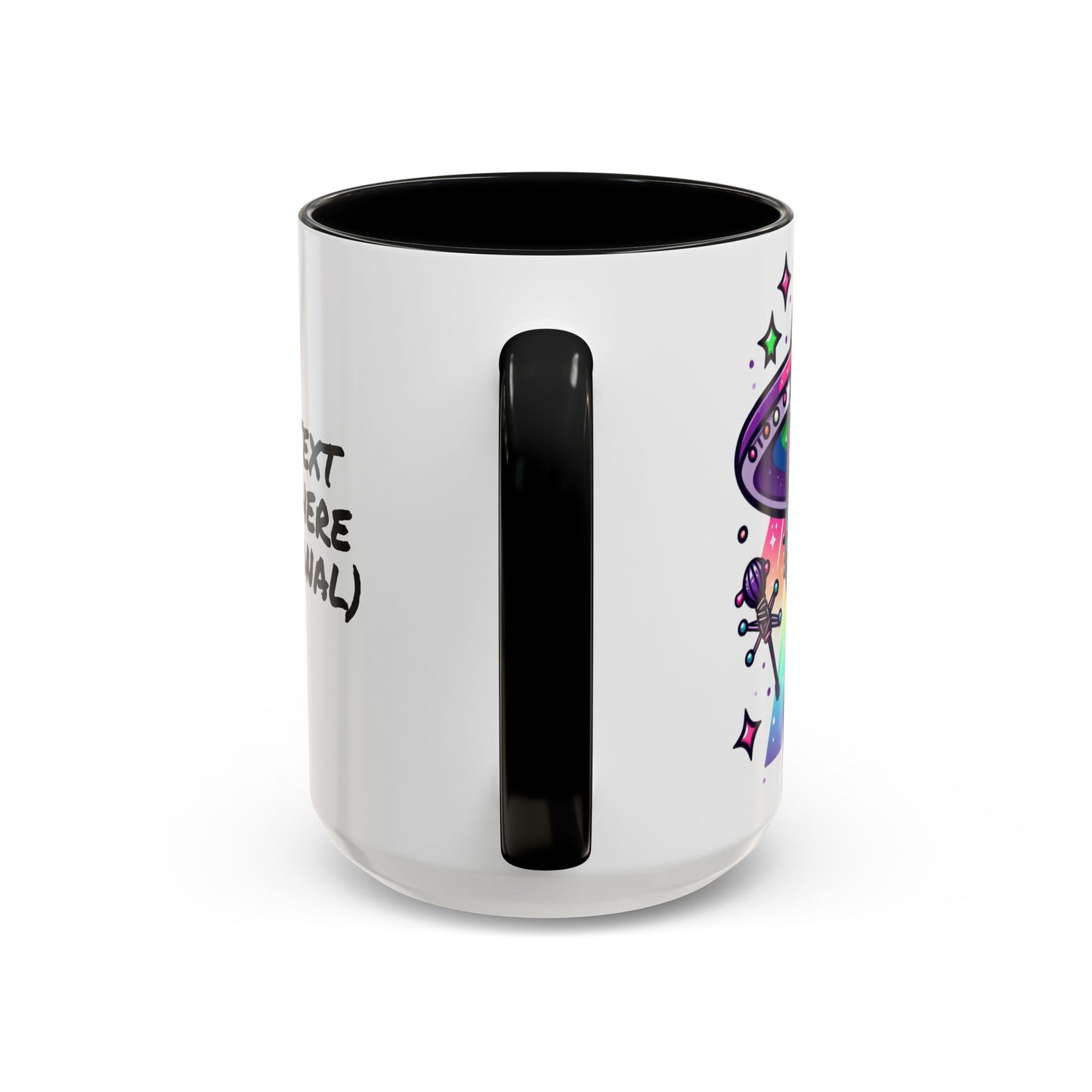 Kawaii Gift Mug - Vibrant Neon UFO Kitty - Personalized