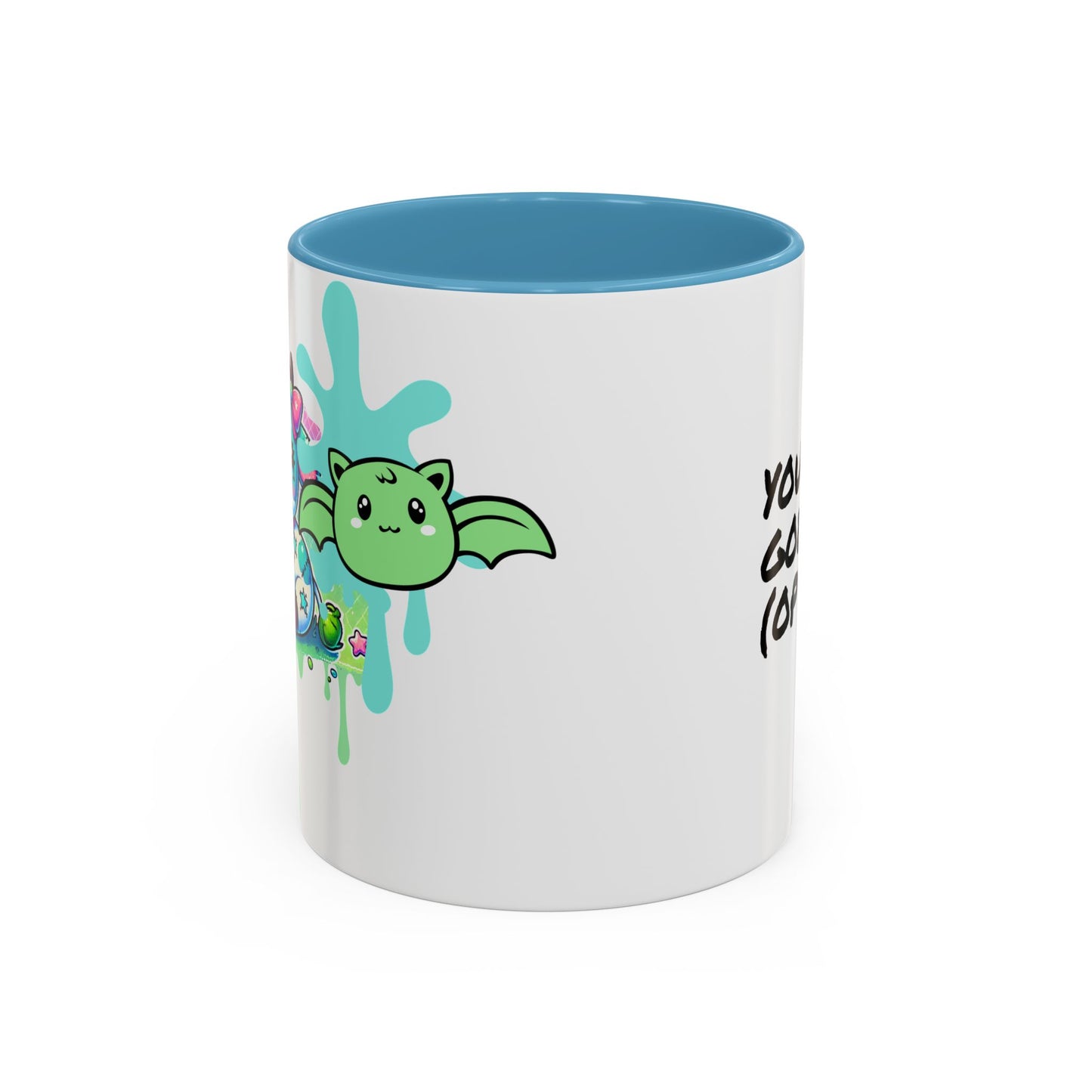 Kawaii Pastel Goth DDLG Gift Mug - Cow & Bat Paintbrush - Personalized
