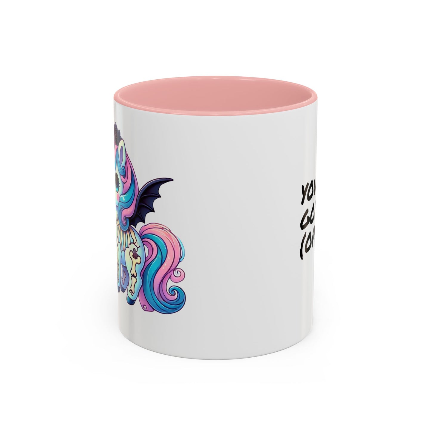 Kawaii Pastel Goth Birthday Gift Mug - Unicorn & Cupcake w/ Candle- Personalized Gift