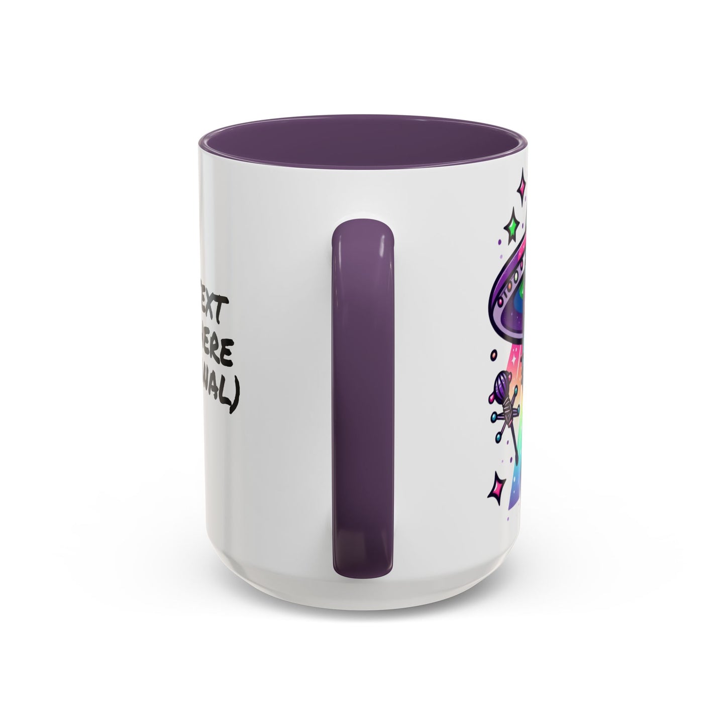 Kawaii Gift Mug - Vibrant Neon UFO Kitty - Personalized