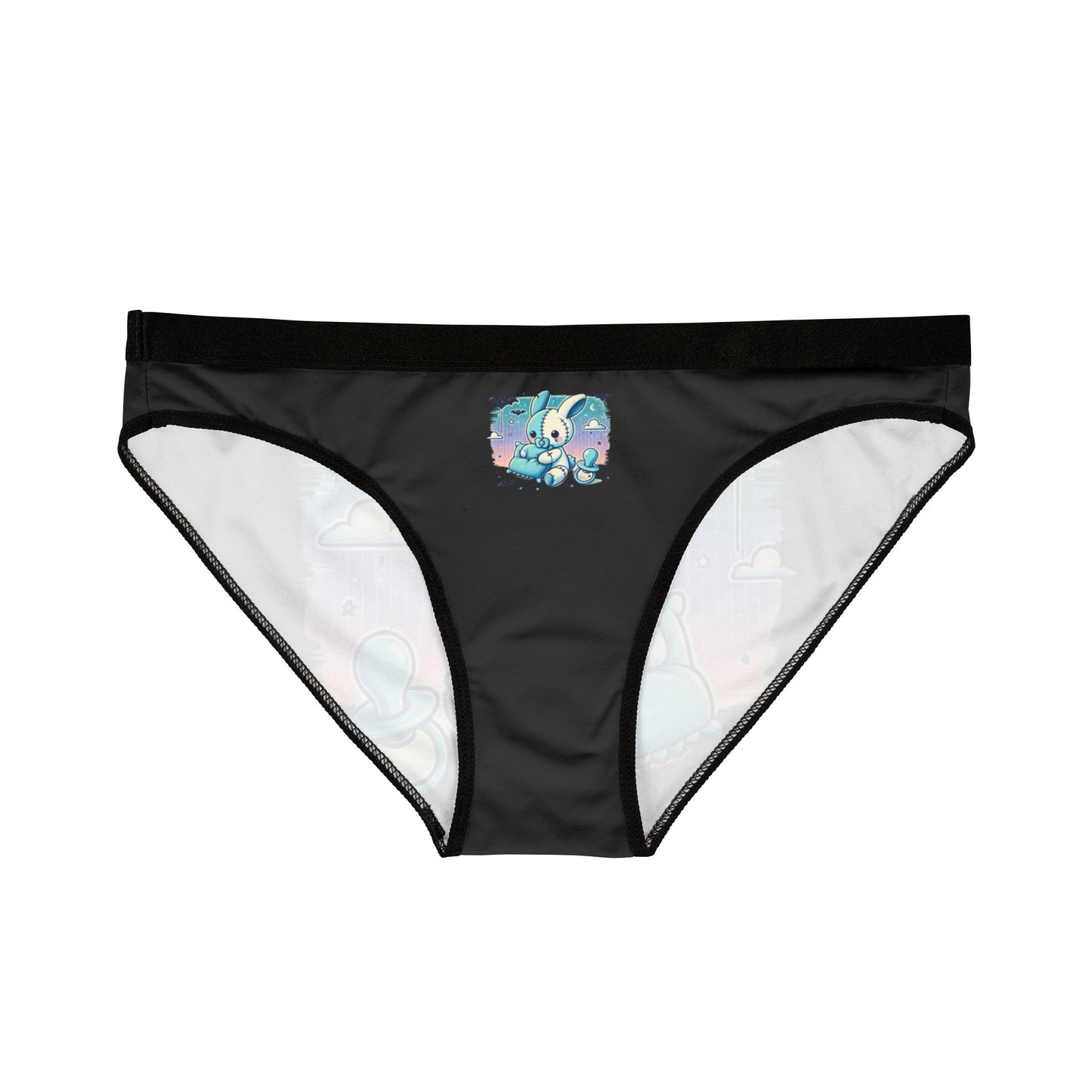 Adult Baby Bunny Underwear - Blue / Black