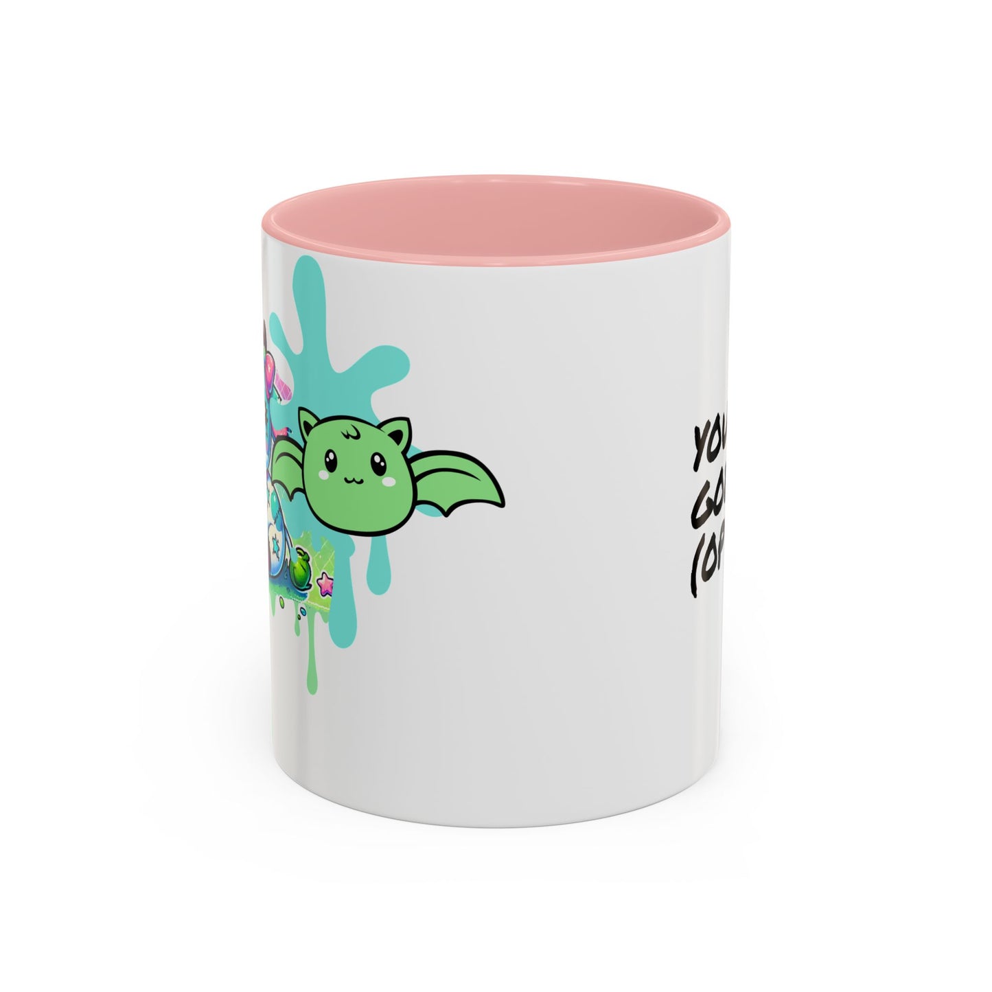 Kawaii Pastel Goth DDLG Gift Mug - Cow & Bat Paintbrush - Personalized