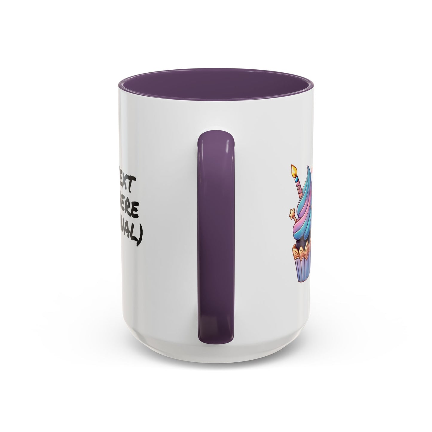 Kawaii Pastel Goth Birthday Gift Mug - Unicorn & Cupcake w/ Candle- Personalized Gift