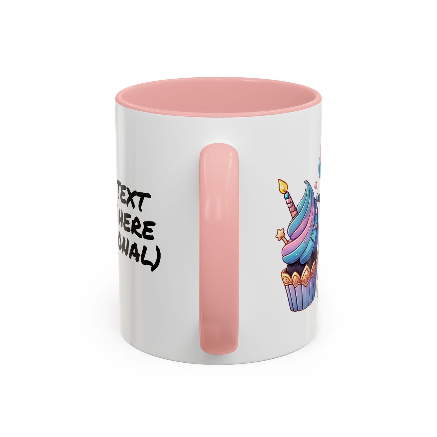 Kawaii Pastel Goth Birthday Gift Mug - Unicorn & Cupcake w/ Candle- Personalized Gift