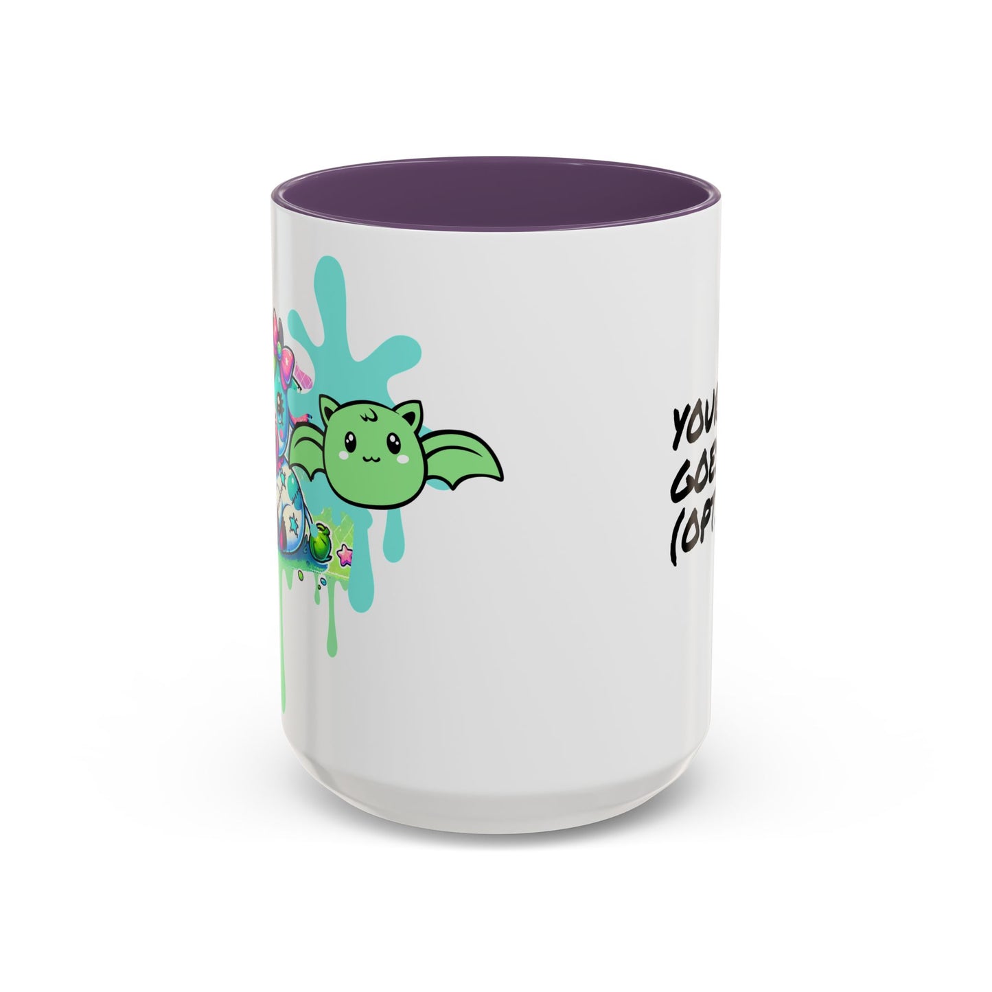 Kawaii Pastel Goth DDLG Gift Mug - Cow & Bat Paintbrush - Personalized