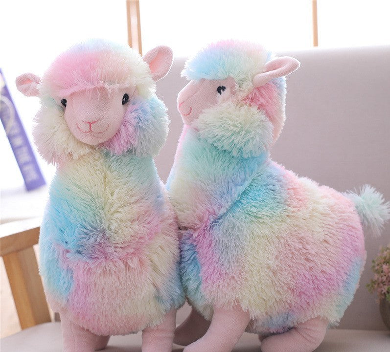 Rainbow Alpaca Plushie - Alpaca plush toy