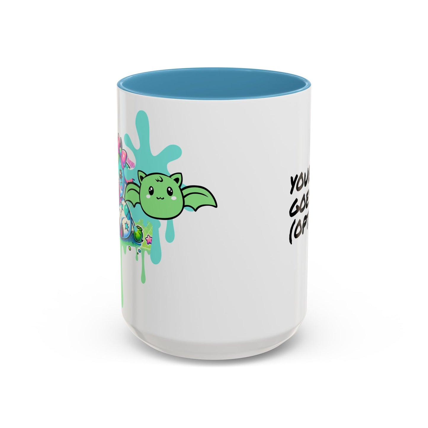 Kawaii Pastel Goth DDLG Gift Mug - Cow & Bat Paintbrush - Personalized
