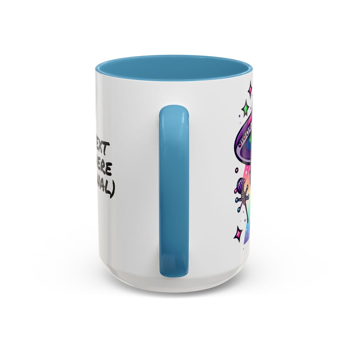 Kawaii Gift Mug - Vibrant Neon UFO Kitty - Personalized