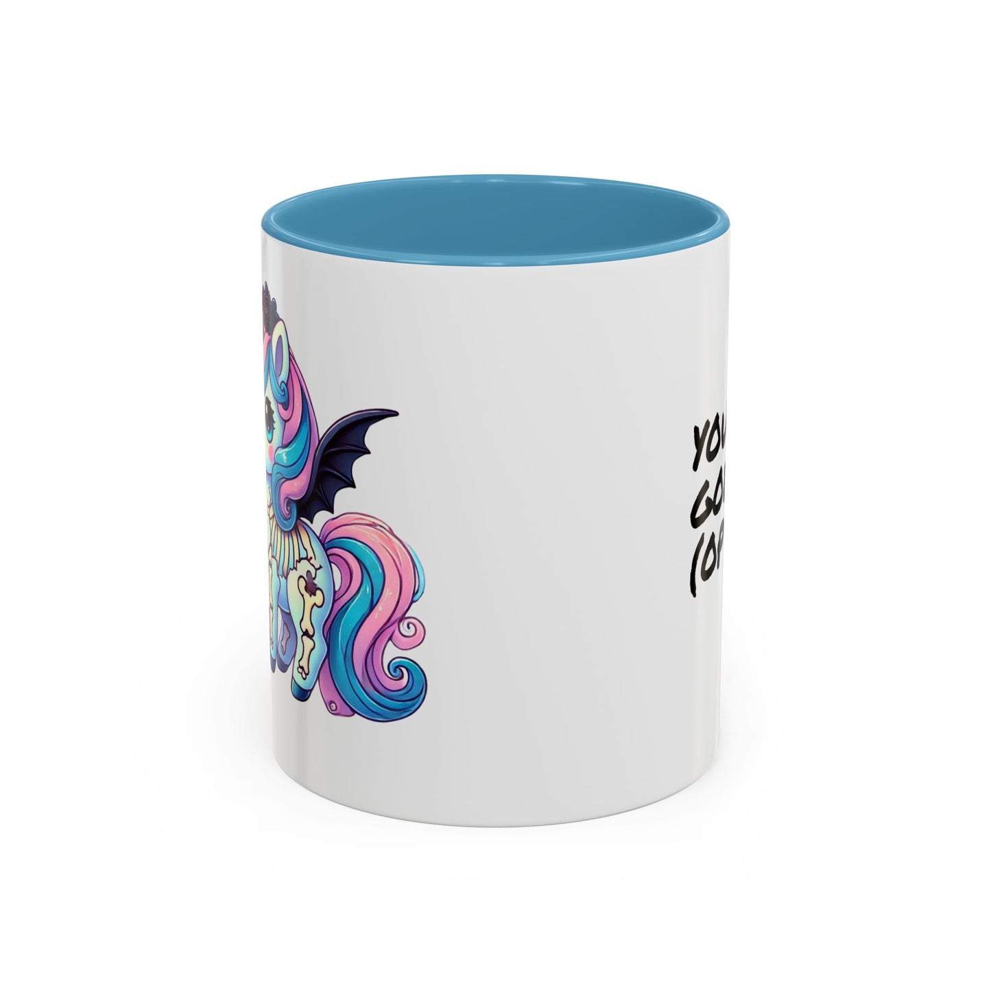 Kawaii Pastel Goth Birthday Gift Mug - Unicorn & Cupcake w/ Candle- Personalized Gift