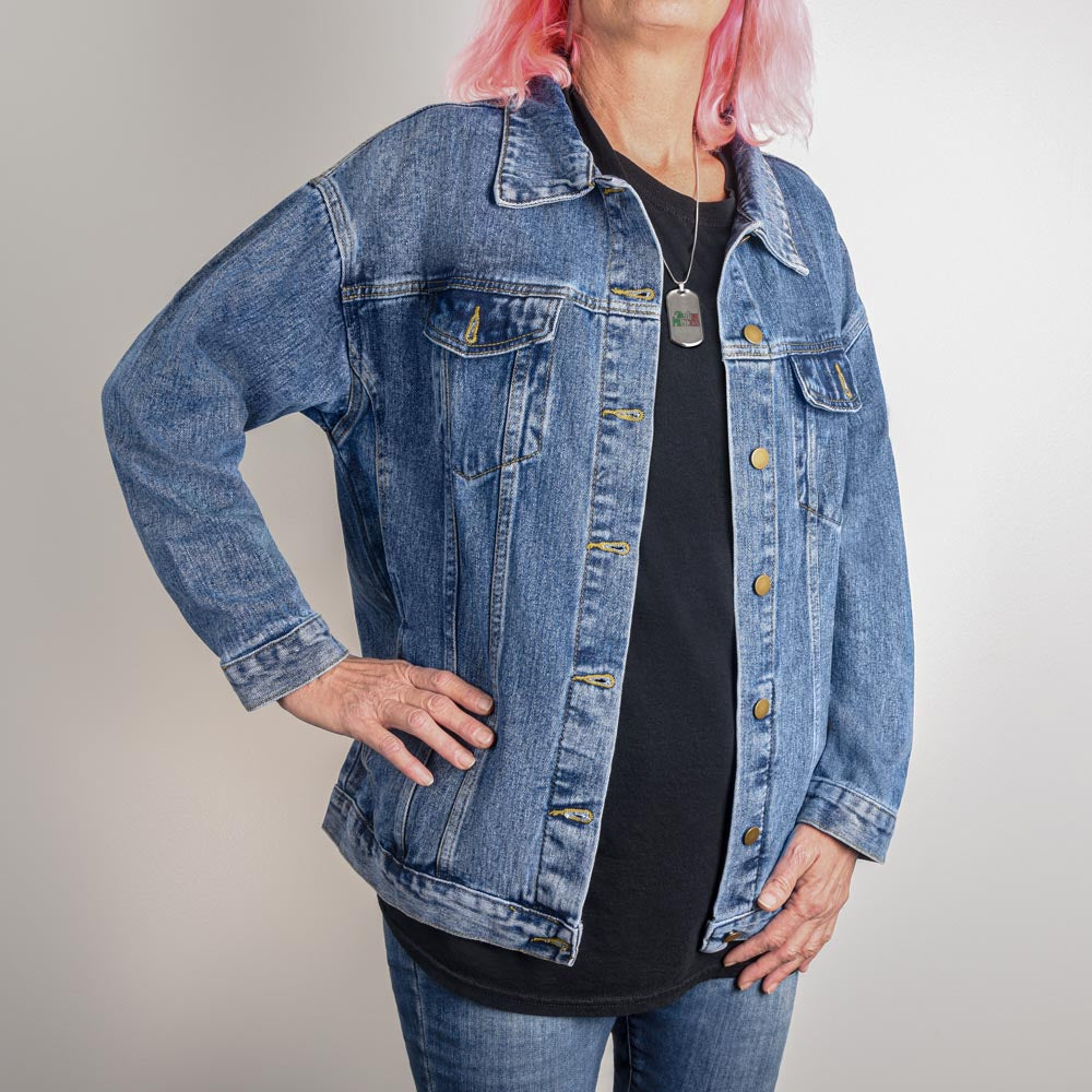 Inked Mama Women’s Denim Jacket - Medium - Jackets