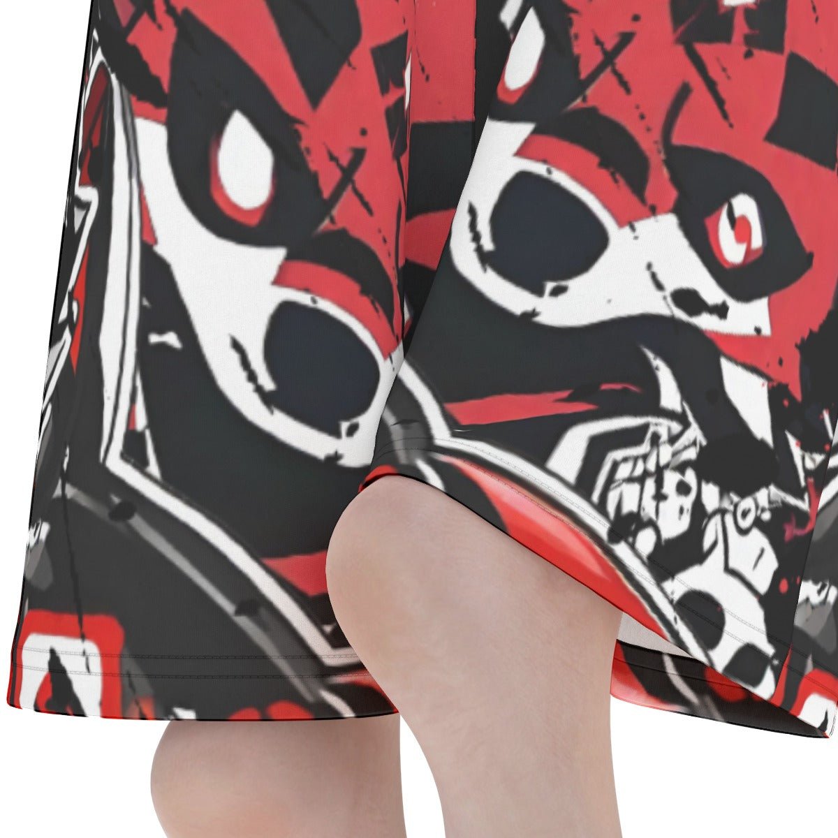 White & Red Alternative Punk Wolf Women’s Flare Yoga Pants