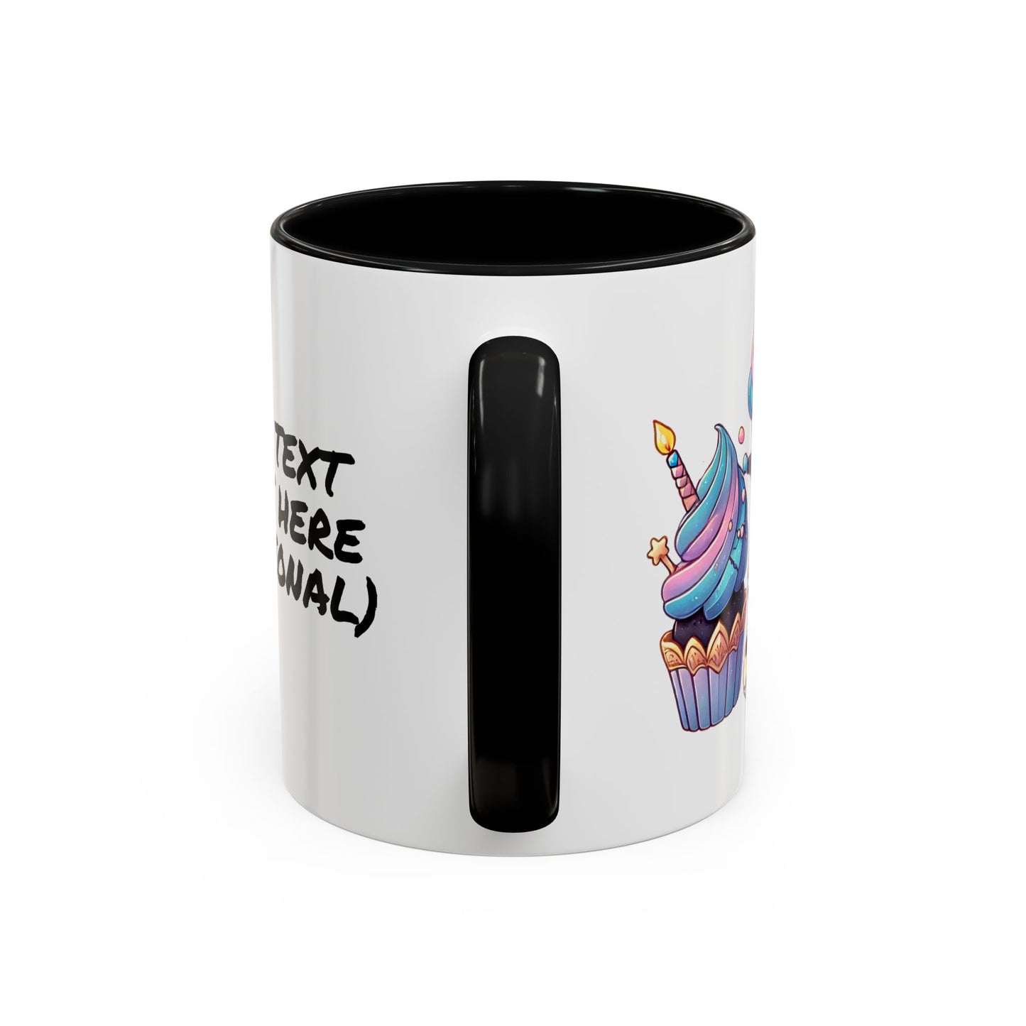Kawaii Pastel Goth Birthday Gift Mug - Unicorn & Cupcake w/ Candle- Personalized Gift