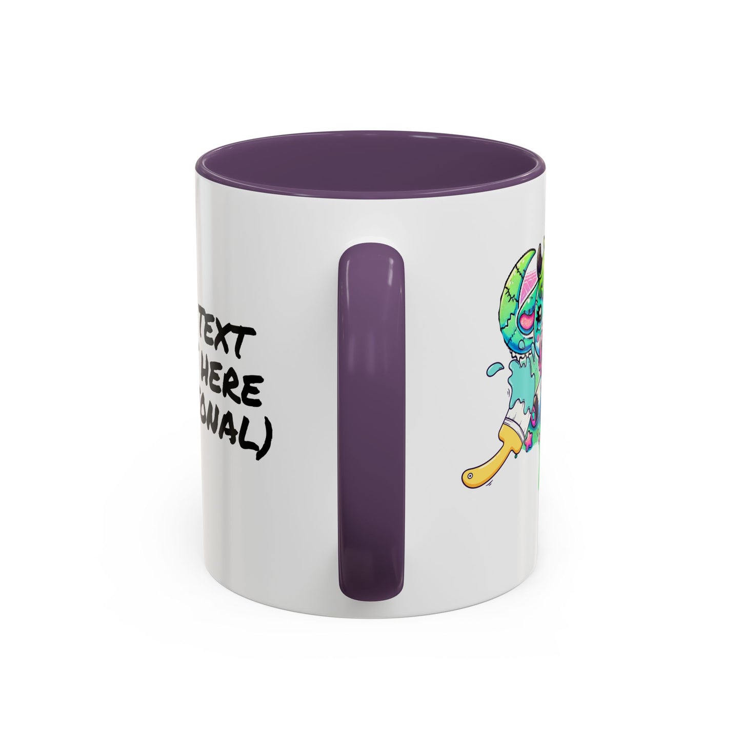 Kawaii Pastel Goth DDLG Gift Mug - Cow & Bat Paintbrush - Personalized