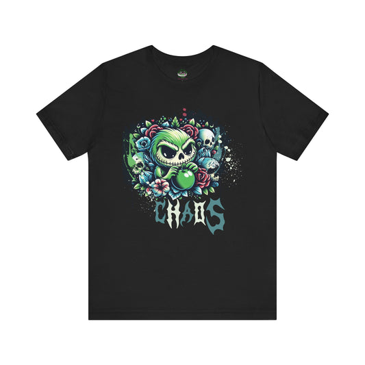 Skeleton Rose Chaos Tee - Black / XS - T-Shirt