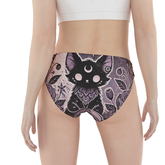 Goth Underwear - Cat Moon - Cartoon Underwear for Adults
