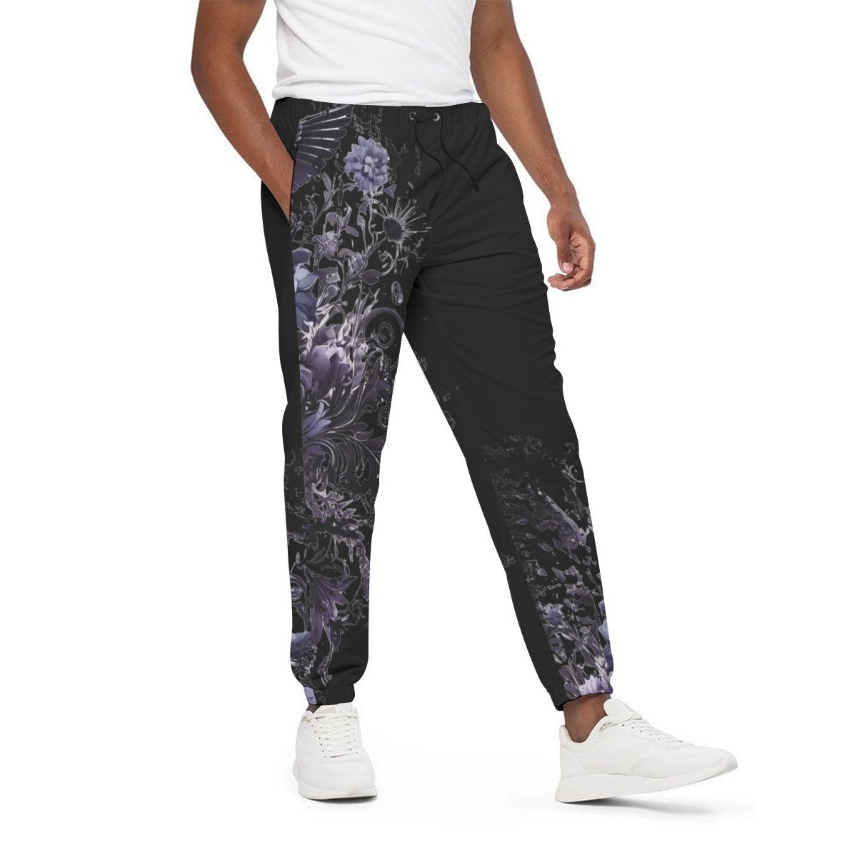 Grunge Goth Sweatpants - Black / Violet