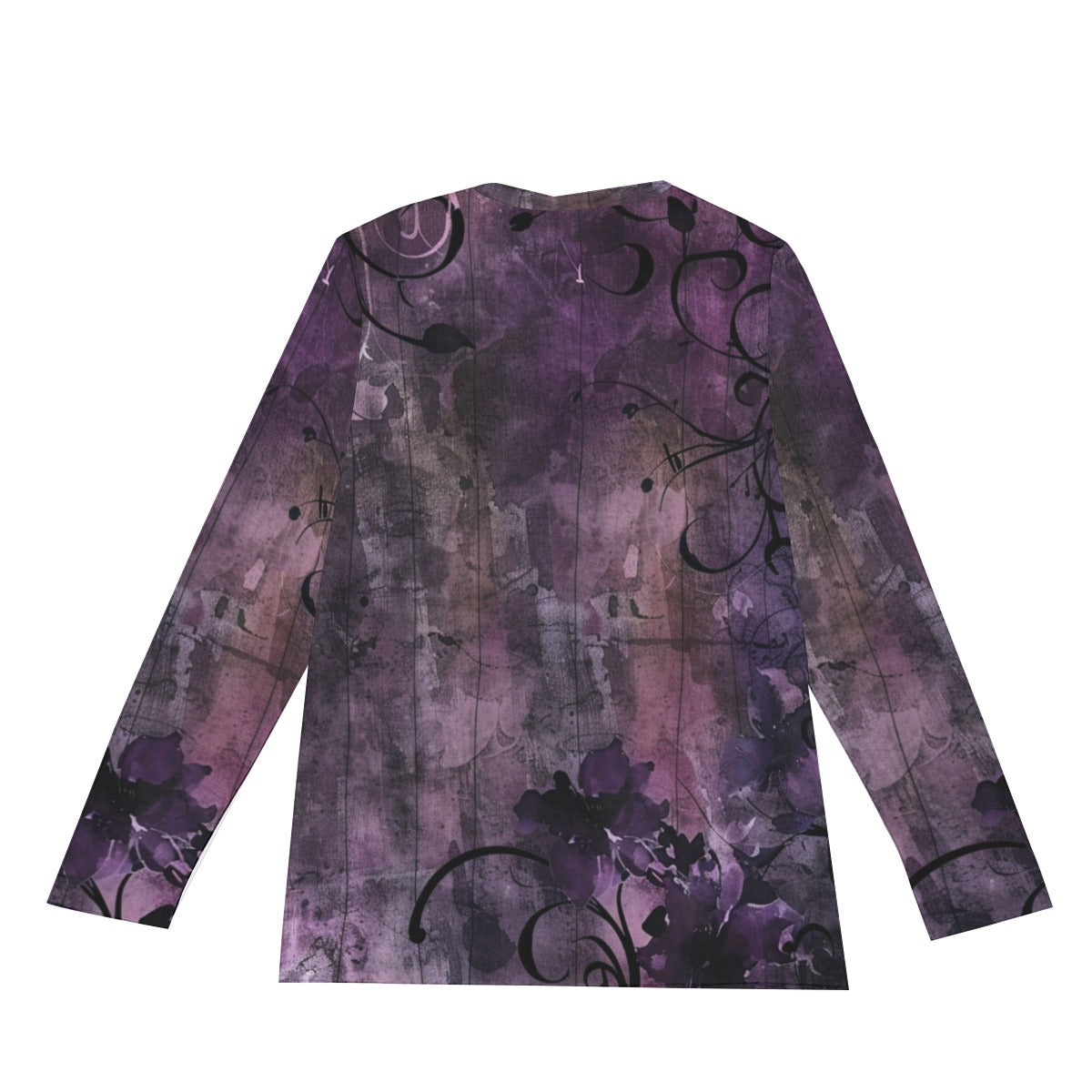 Grunge Vintage Wash Purple Long Sleeve T-Shirt