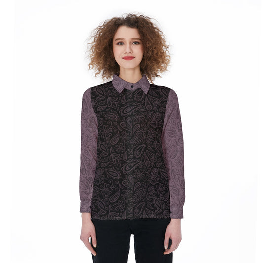Paisley Women's Elastic-Back Shirt - Alternative Fashion Blouse