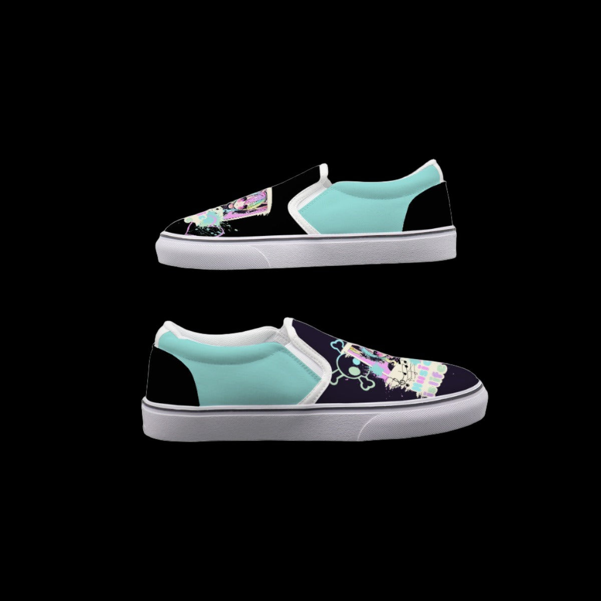 Music is Life Pastel Goth Slip On Sneakers