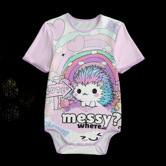 Messy? Where? Kawaii Pastel Hedgehog Adult Onesie