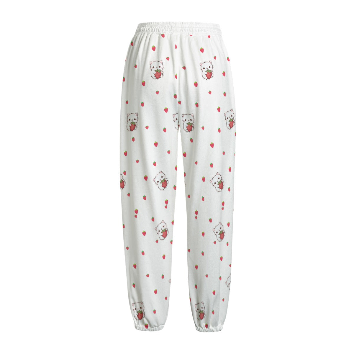 Strawberry Kitty Fleece Pants