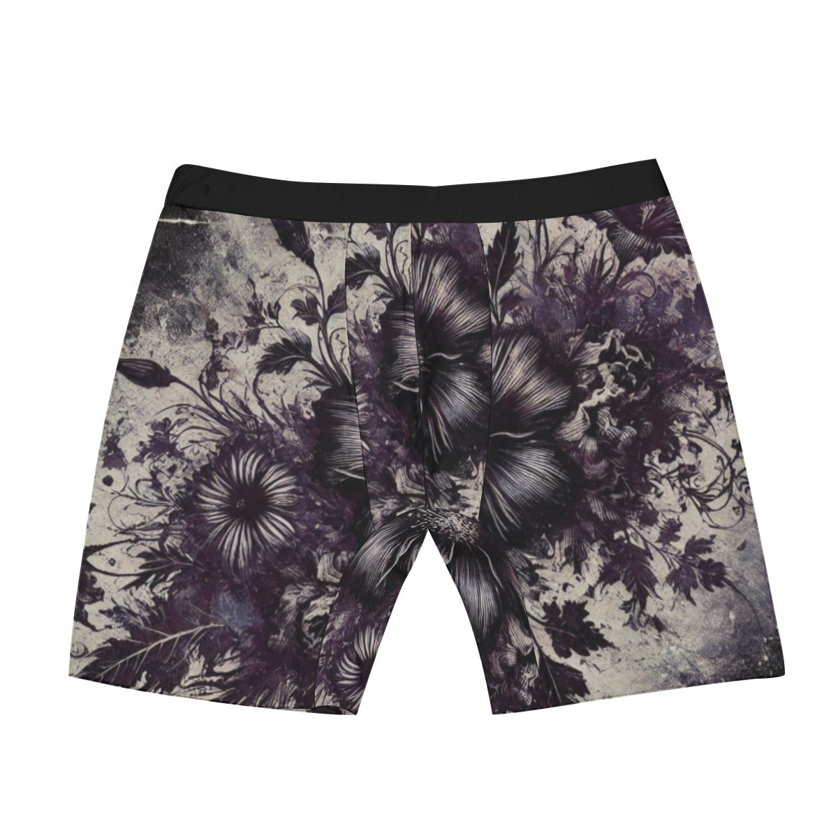 Grunge Floral Long Boxer Briefs For Adult