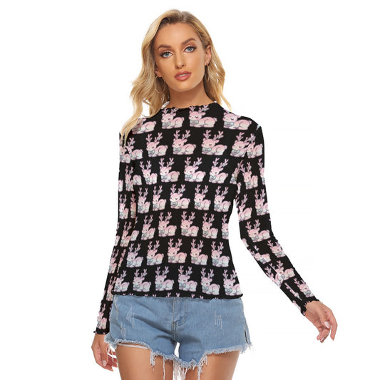 Pastel Goth Baby Reindeer Women’s Mesh T-shirt - XS / White