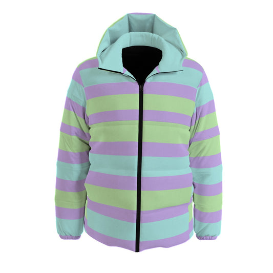 Pastel Down Jacket - Blue / Green - Unisex