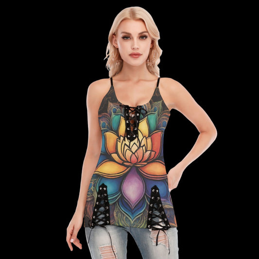 Lotus Flower Lace-up Cami - XS