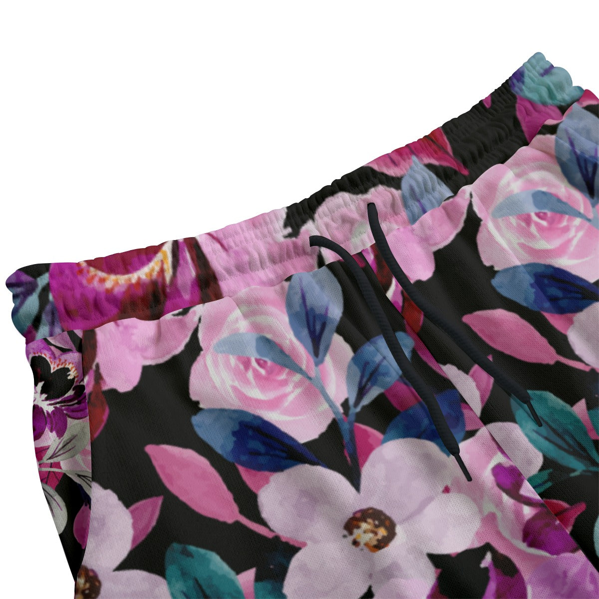 Purple Floral Fleece Pants