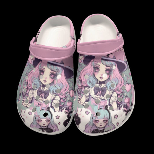 Pastel Goth Anime Girl Classic Clogs - US5(EUR36)