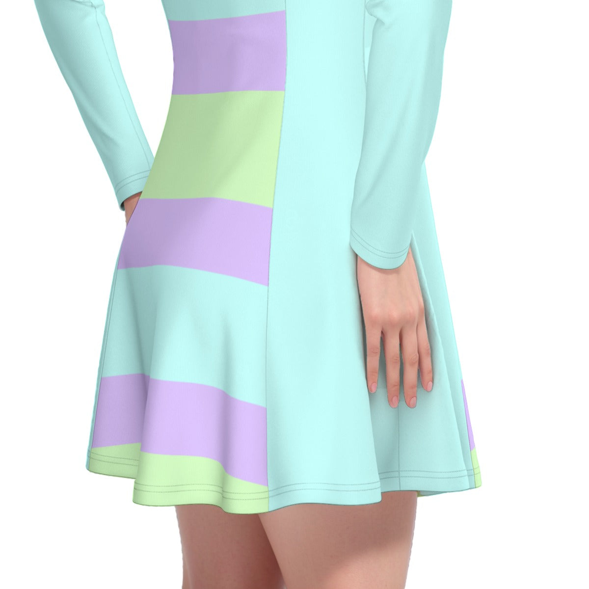 Pastel Dress - Blue Stripes