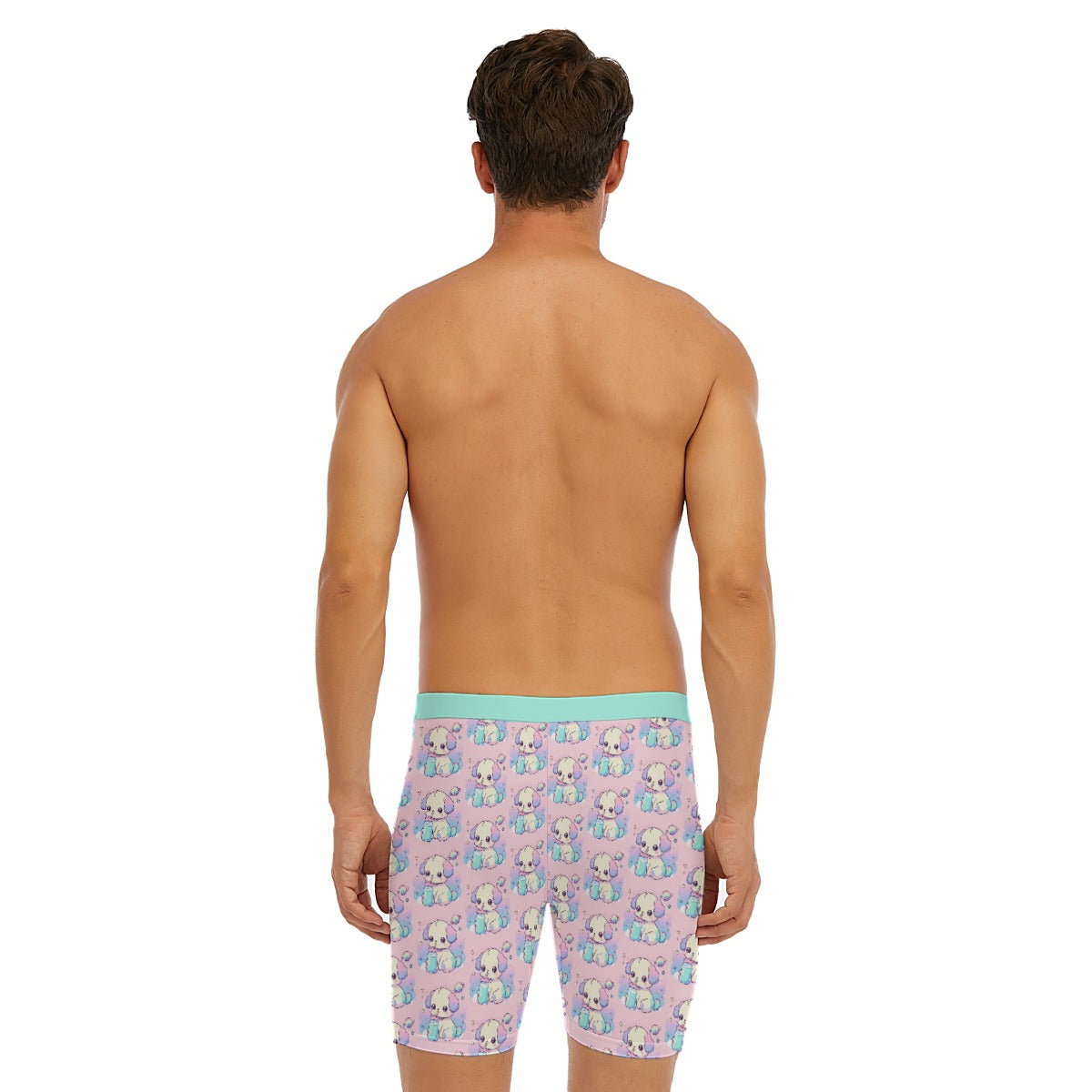 Cartoon Long Boxer Briefs For Adult - Puppy w/ Milk Bottle