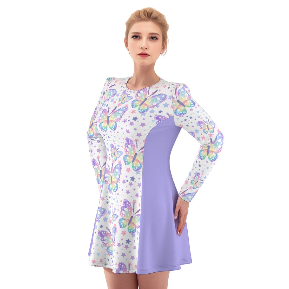 Pastel Butterfly Dress - Purple